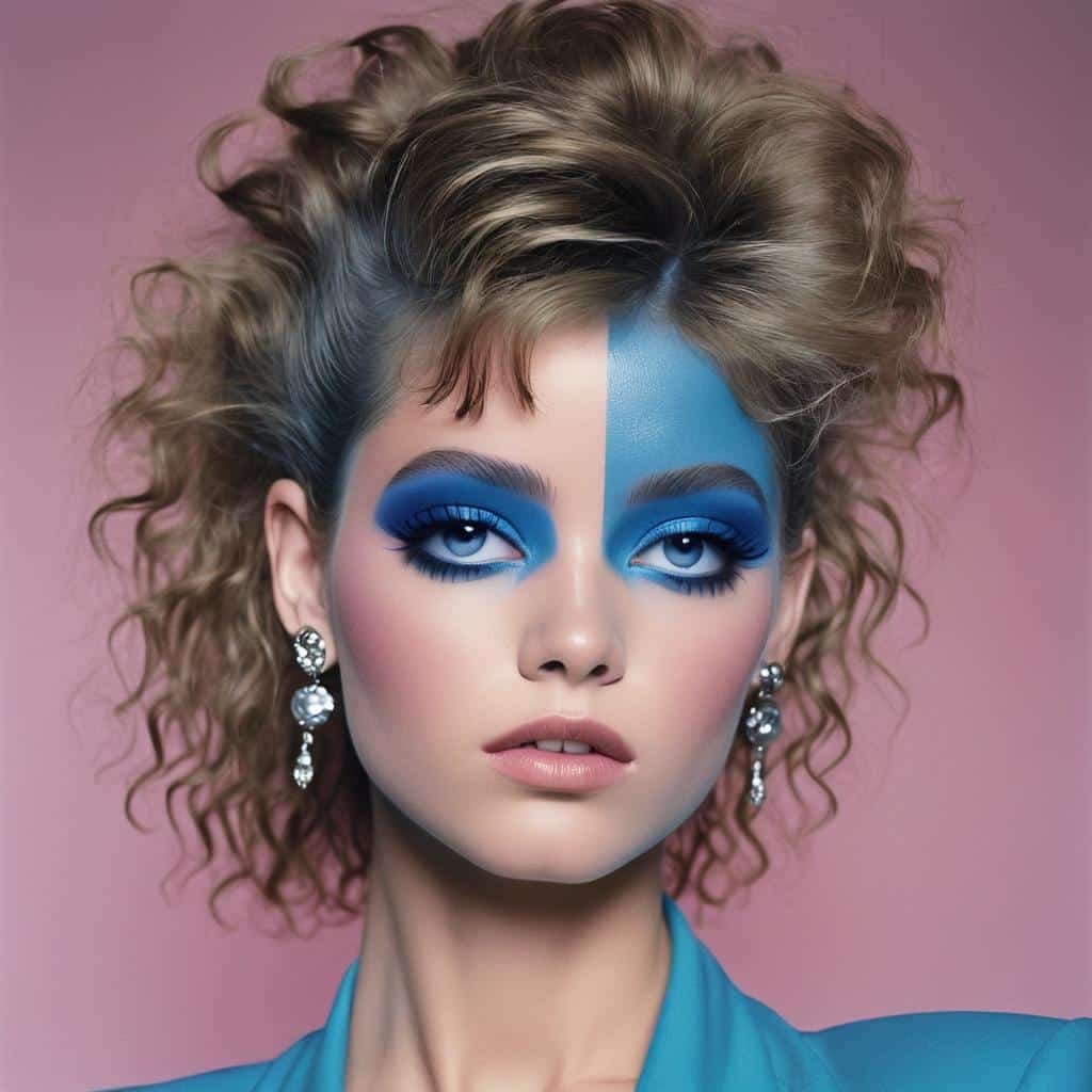 80s Blue Eyeshadow on Fashion