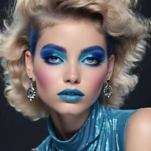 80s Blue Eyeshadow on Fashion